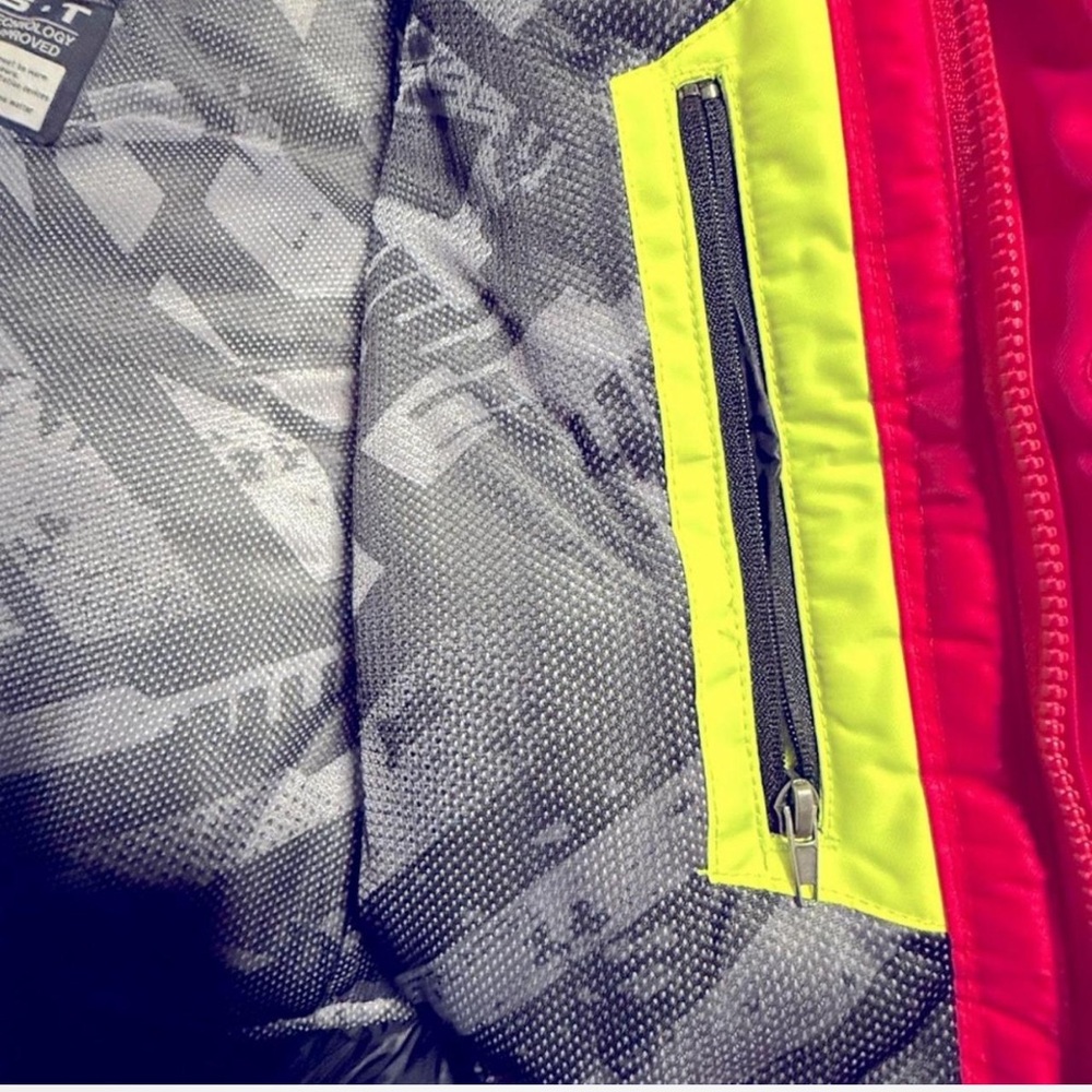 FXR Hot Neon Pink and Yellow Hivis Snowmobile Jacket Small - Picture 6 of 7